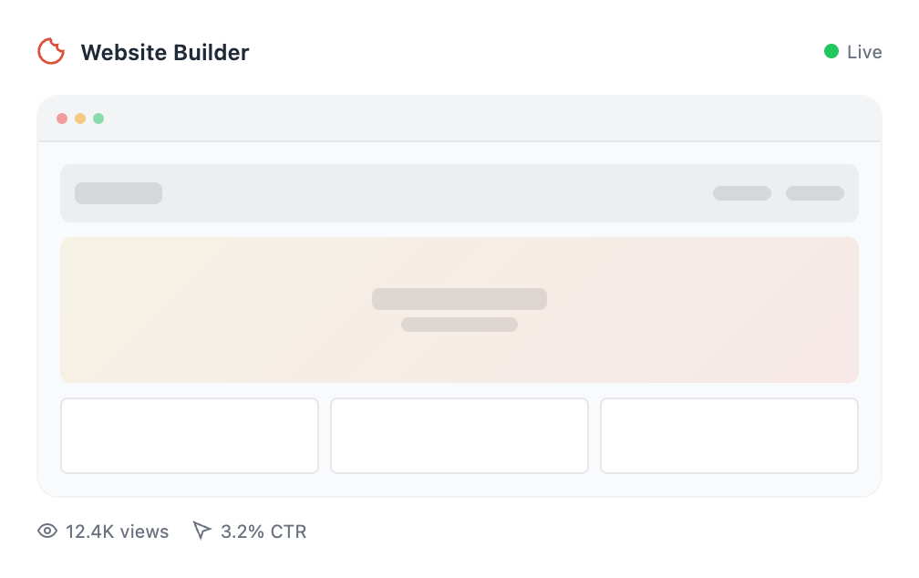 Website builder with drag-and-drop interface